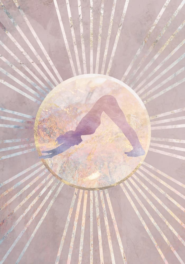 Radiant Yoga Pose by Sarah Manovski — canvas wall art