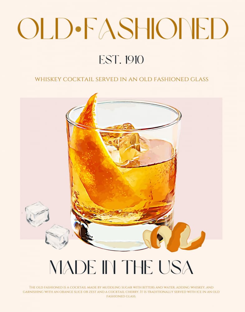Classic Old Fashioned by Nazma Khokhar — canvas wall art