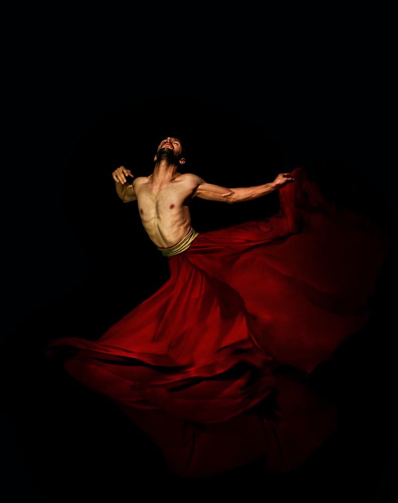 Dramatic Red Dance by Babak Haghi — canvas wall art