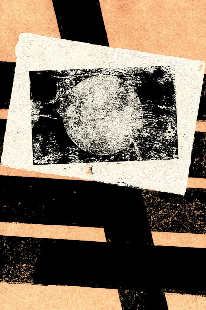 Abstract Lunar Graphic by Petr Strnad — canvas wall art