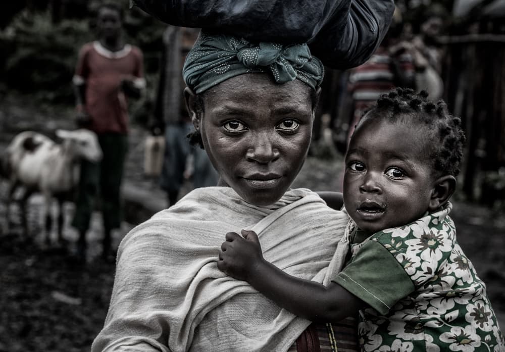 African Mother And Child by Joxe Inazio Kuesta Garmendia — canvas wall art