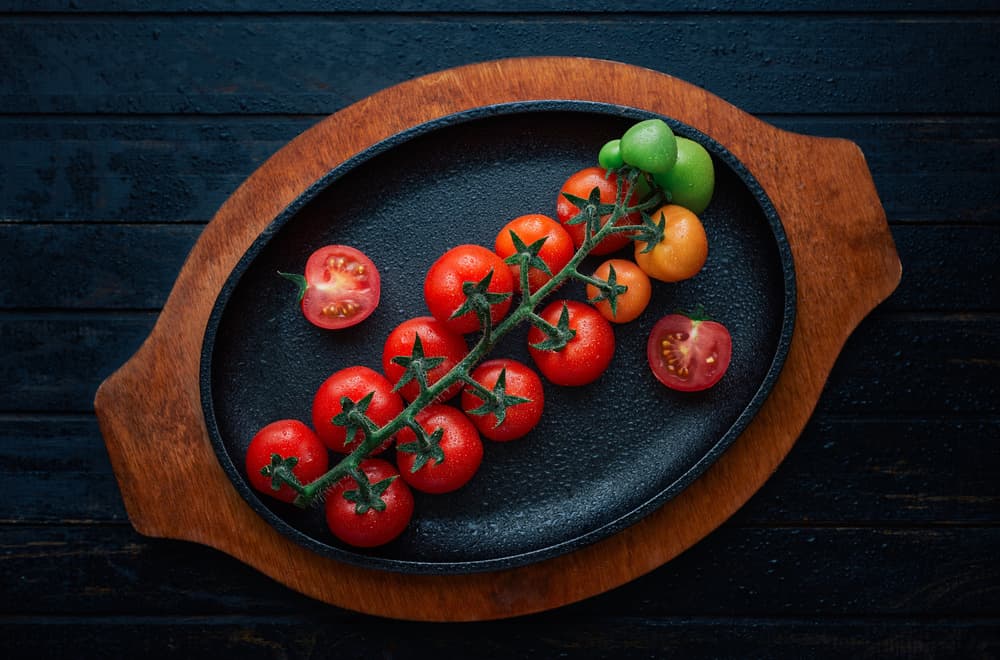 Rustic Cherry Tomatoes by Karina Aleksandrova — canvas wall art