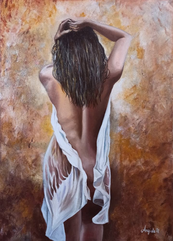 Sensual Wet Back by Anna Rita Angiolelli — canvas wall art