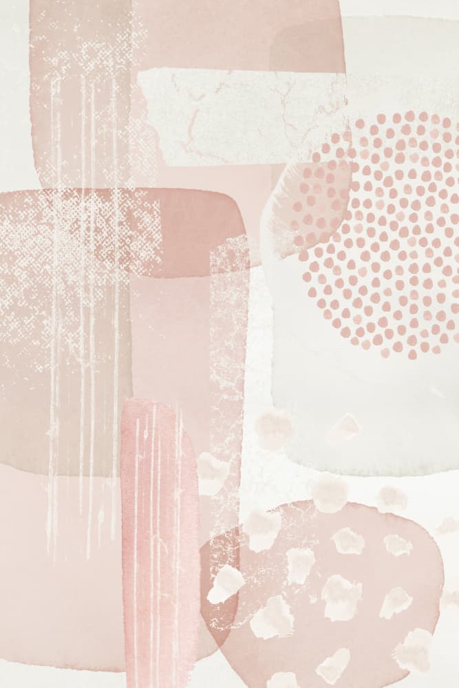 Soft Blush Abstract Shapes by Sally Ann Moss — canvas wall art