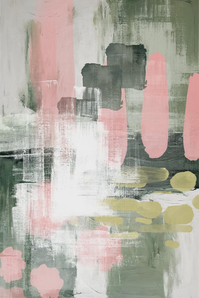Blush Sage Strokes by Sally Ann Moss — canvas wall art