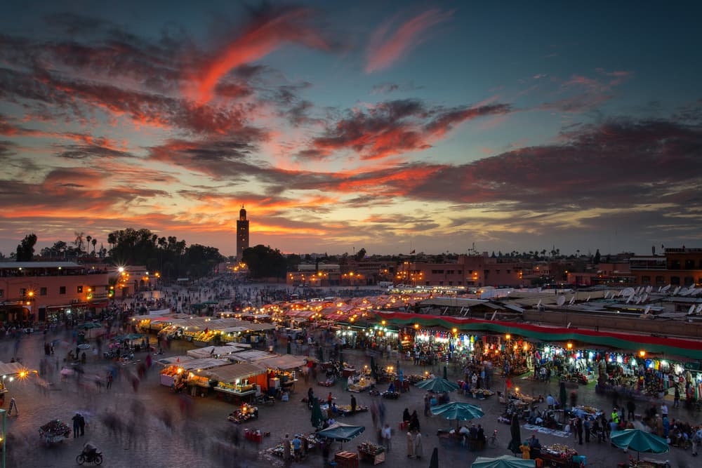 Marrakech Sunset Market by Dan Mirica — canvas wall art