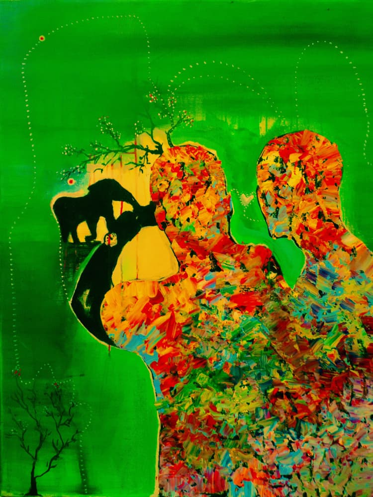 Vibrant Abstract Elephant Dream by Fredrik Olsen — canvas wall art