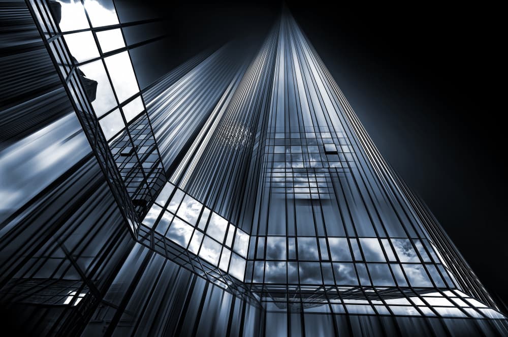 Modern Glass Skyscraper by Erhard Batzdorf — canvas wall art
