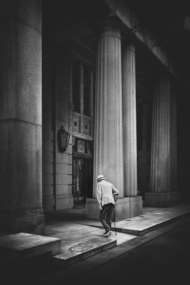 Old Man Grand Entrance by Eiji Yamamoto — canvas wall art