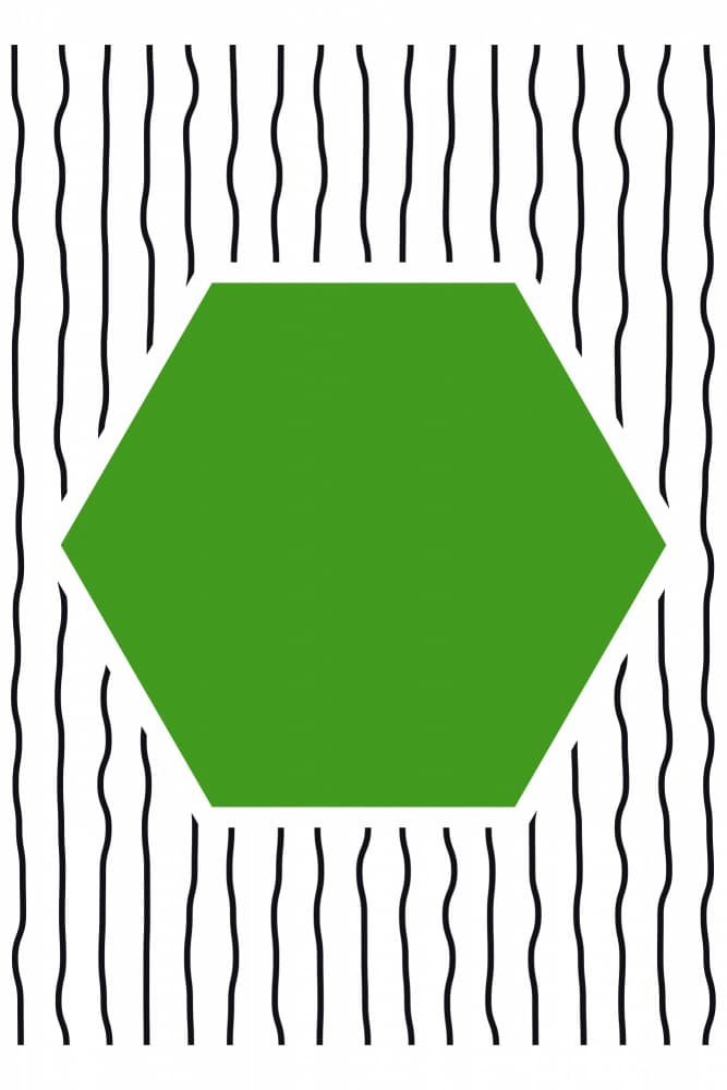 Modern Green Hexagon Pattern by jay stanley — canvas wall art