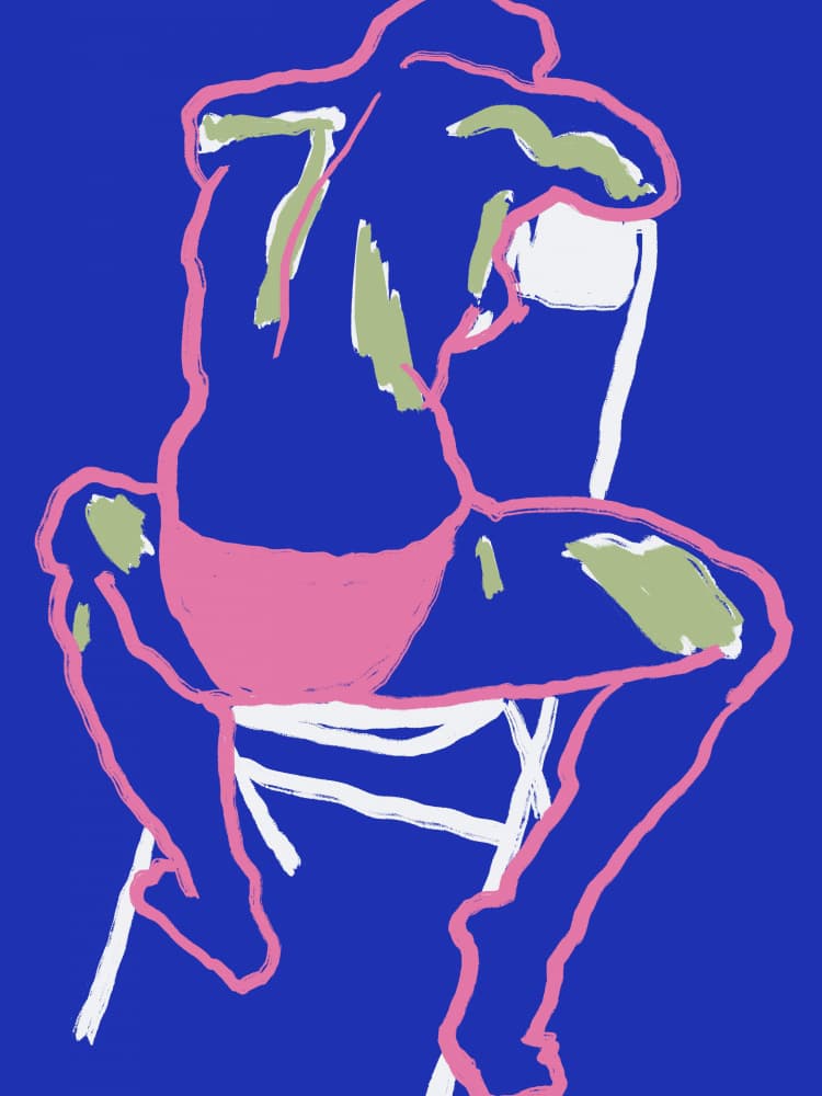 Contemplative Female Pose by Little Dean — canvas wall art