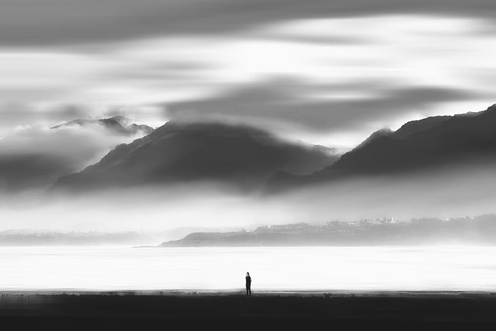 Misty Mountain Solitude by MingLun Tsai (蔡明倫) — canvas wall art