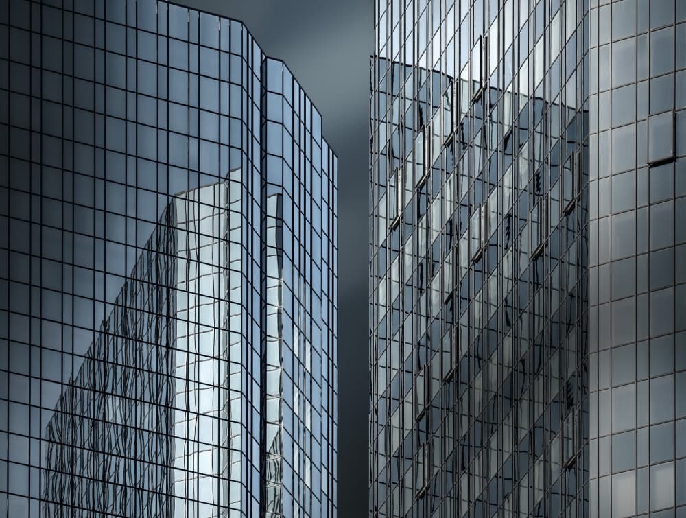 Glass Skyscraper Reflections by Stephan Rückert — canvas wall art