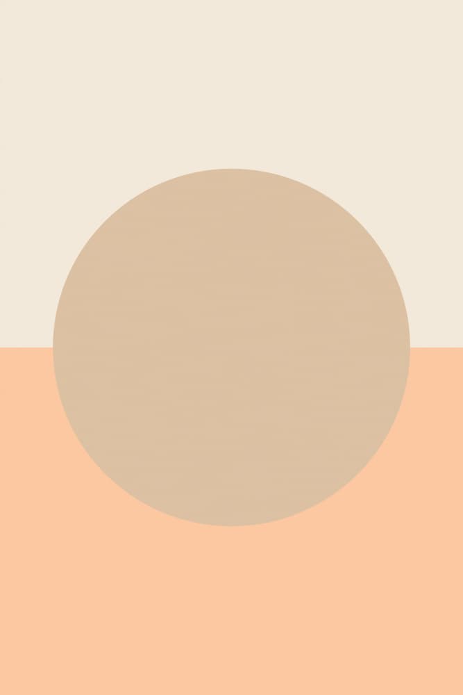 Warm Horizon Circle by Pictufy Studio — canvas wall art