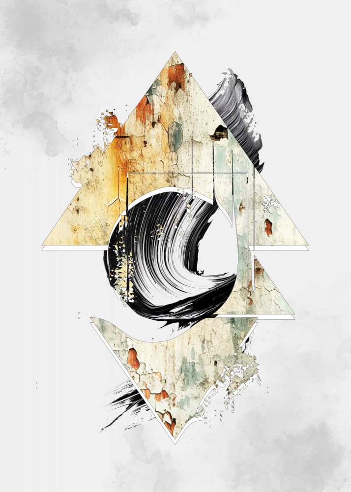 Textured Geometric Brushstroke by Rafal Kulik — canvas wall art