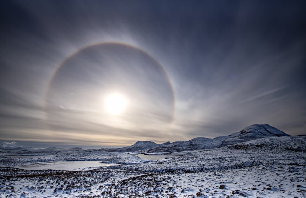 Majestic Winter Sun Halo by Anne Berger — canvas wall art