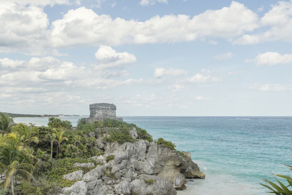 Tulum Mayan Coastal Ruins by Lynann Colligan — canvas wall art