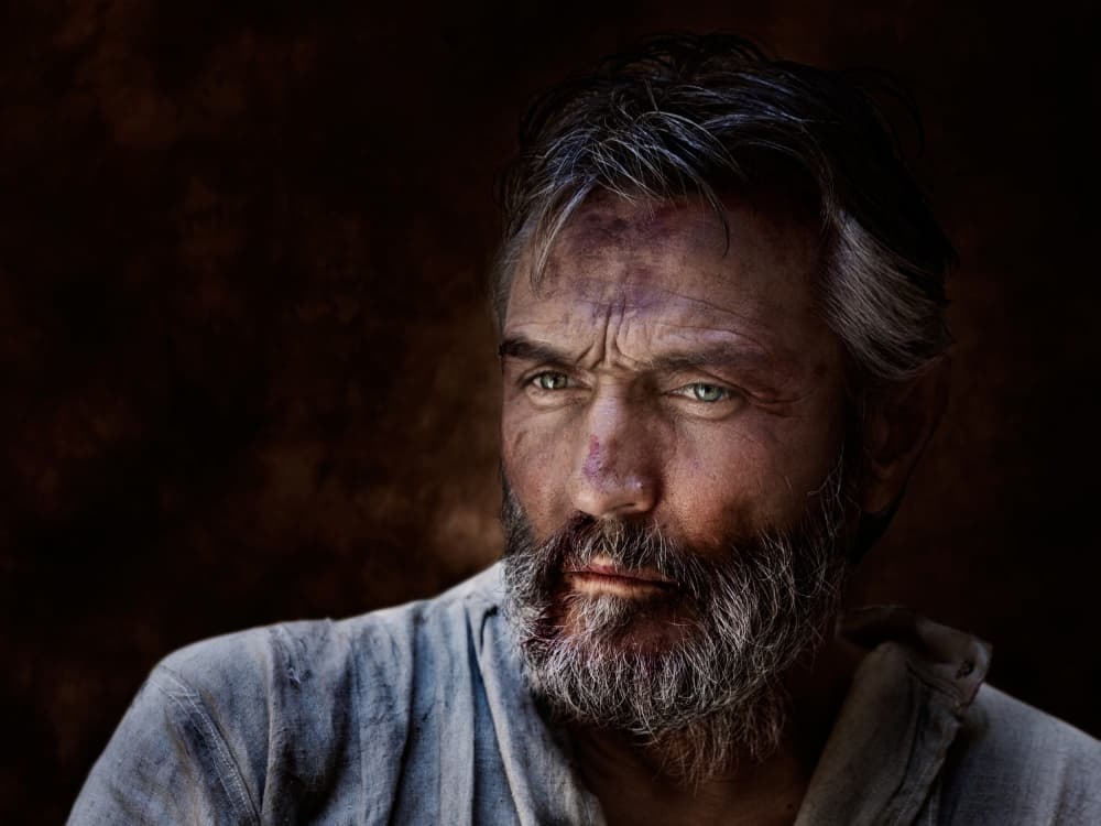 Intense Bearded Man by  Leonard Cocks — canvas wall art