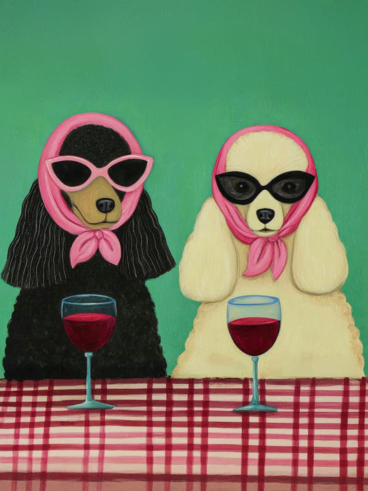 Posh Dogs by Kathrin Pienaar — canvas wall art
