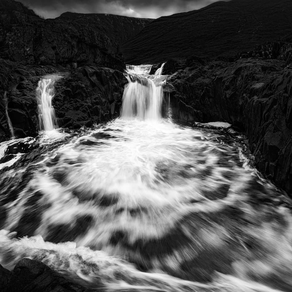 Powerful Black Cascade by Matt Anderson — canvas wall art