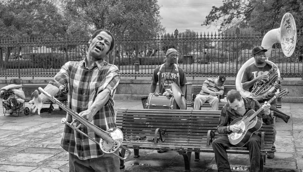 Expressive Street Musicians by Kirk Cypel — canvas wall art