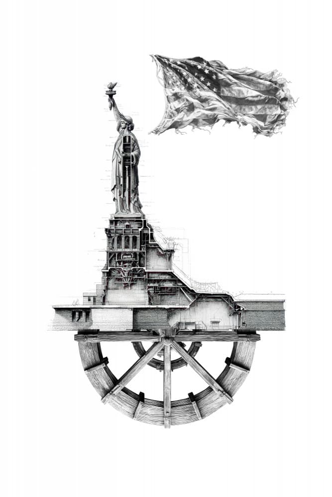 Liberty's Shifting Foundation by Rafal Kulik — canvas wall art
