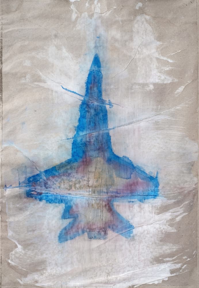 Abstract Blue Jet by Joshua Hoskins — canvas wall art