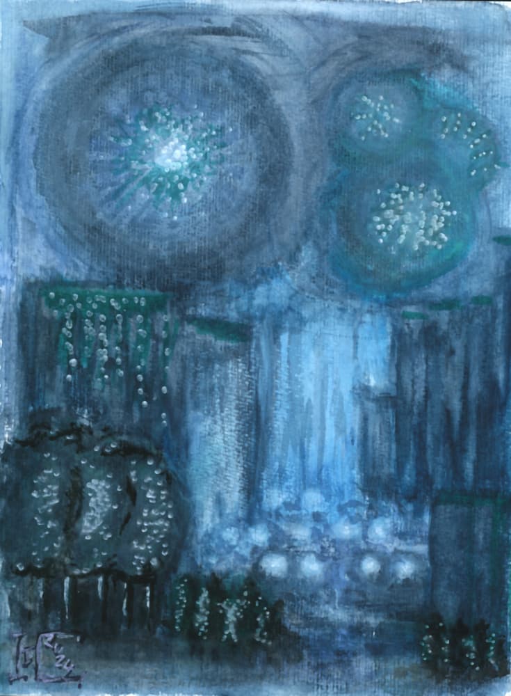 Everything Turns Blue by Tim Hoinkis — canvas wall art