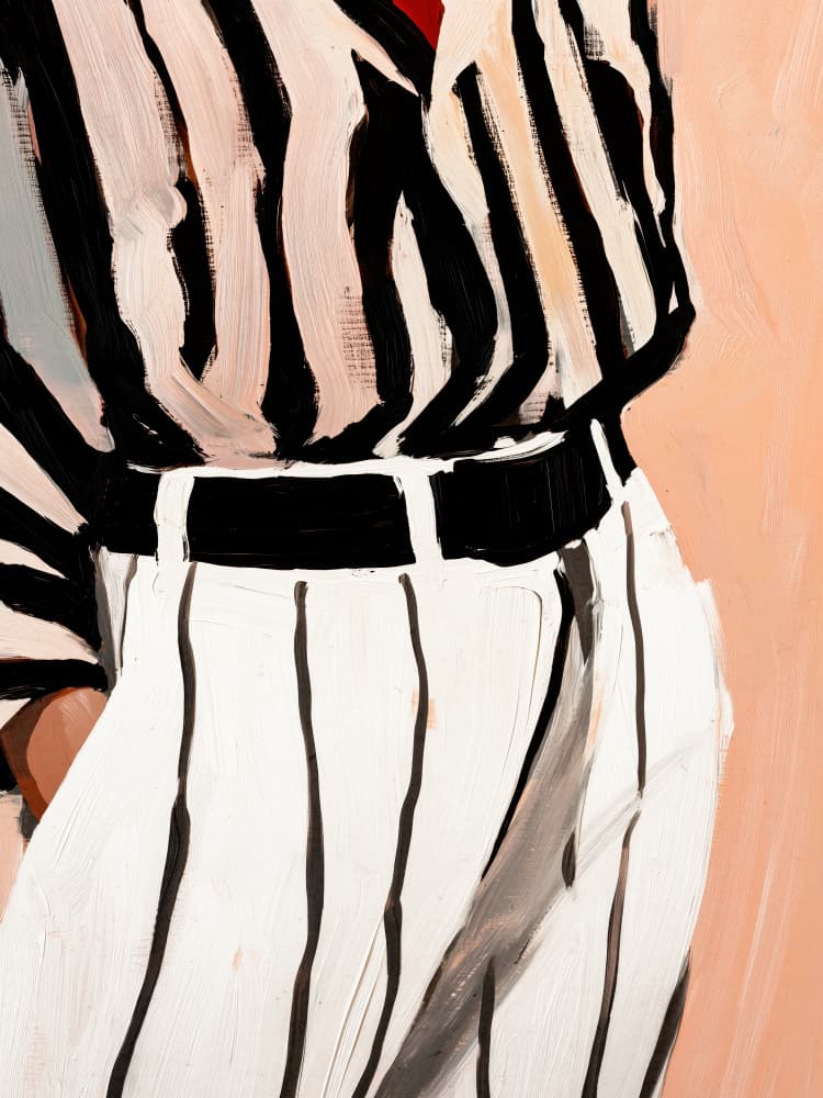 Stripe Elegance by Treechild — canvas wall art