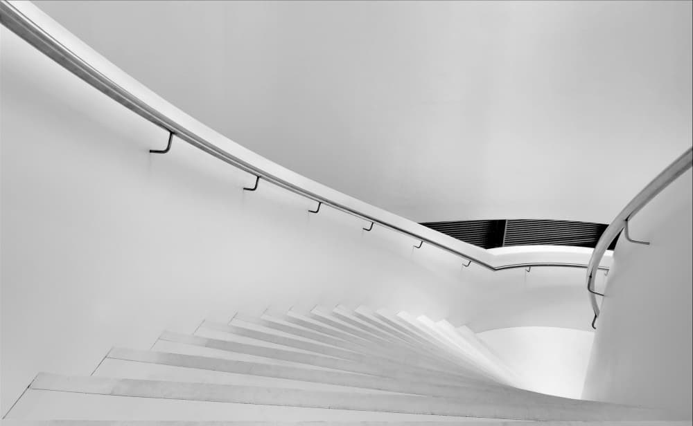 Elegant Spiral Staircase by Henk van Maastricht — canvas wall art
