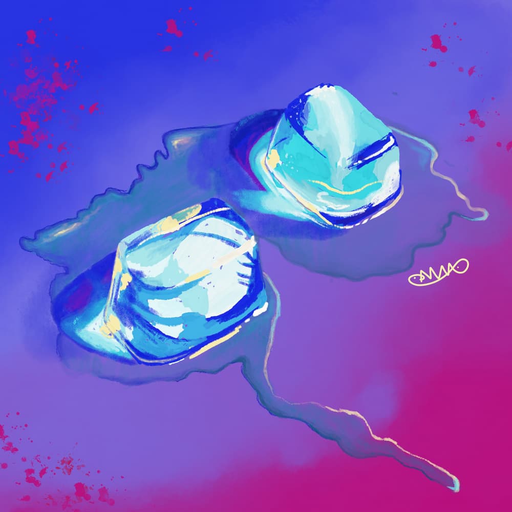 Icy Blue Melt by Anna Viklund — canvas wall art