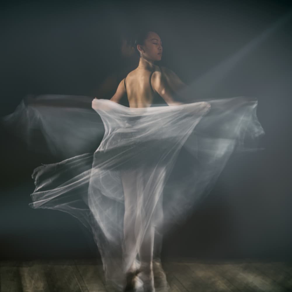 Ethereal Flowing Dancer by Katarina Holmström — canvas wall art