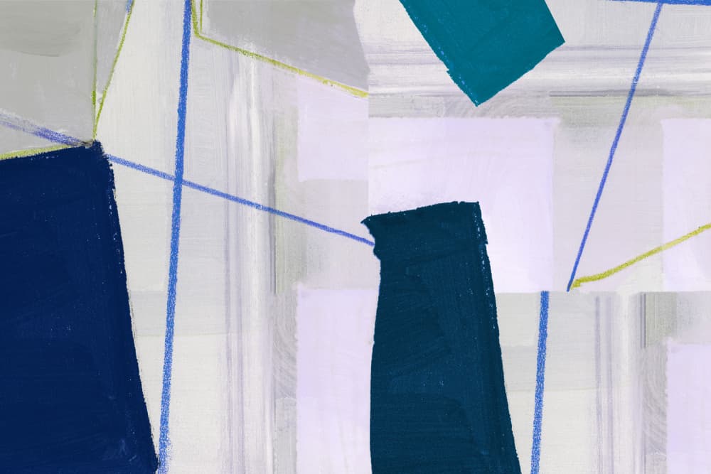 Blue Geometric Abstraction by cartissi — canvas wall art