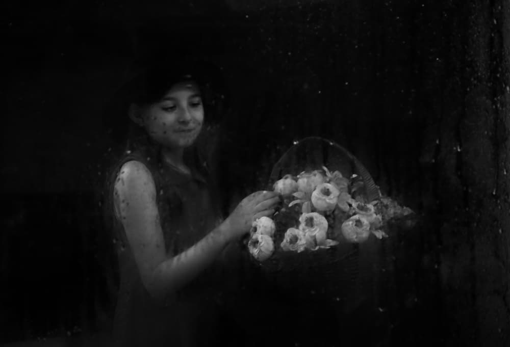 Pensive Girl Rainy Day by Ummu Nisan Kandilcioglu — canvas wall art