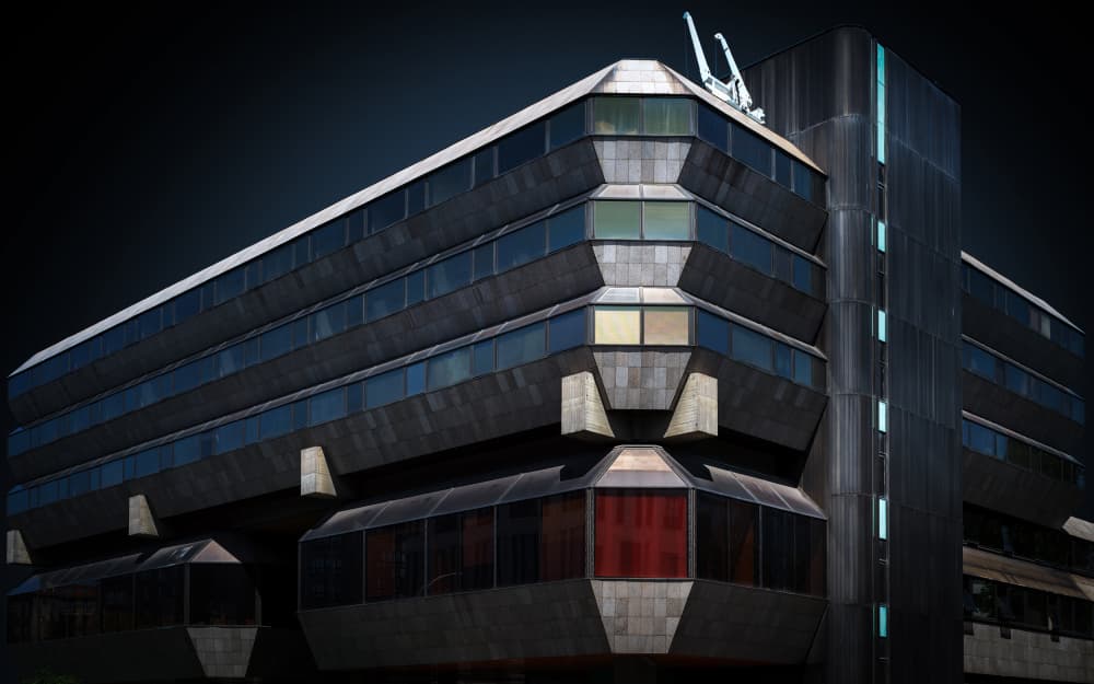 Angular Brutalist Architecture by Luigi Greco — canvas wall art