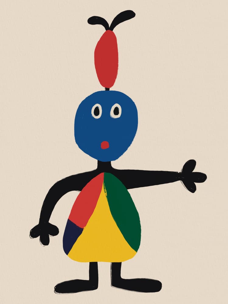 Colorful Abstract Figure by Little Dean — canvas wall art