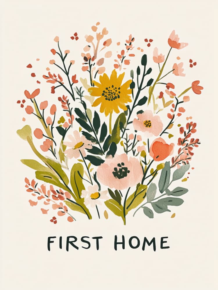 Blooming Welcome by Treechild — canvas wall art