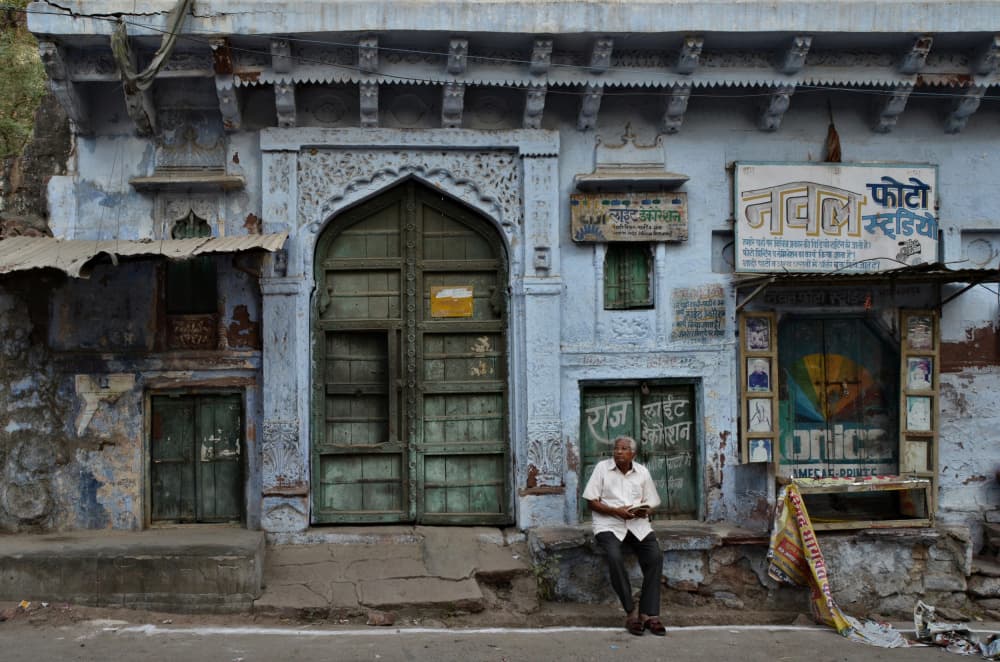Quiet Indian Street Life by Peter Hammer — canvas wall art