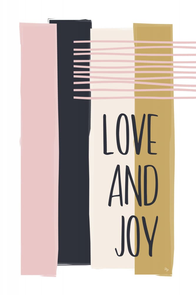 Love And Joy Color Blocks by Martina — canvas wall art