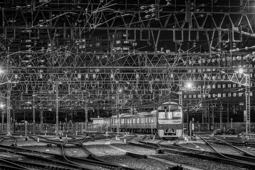 Night Railway Complexity by Yohei Kawashima — canvas wall art