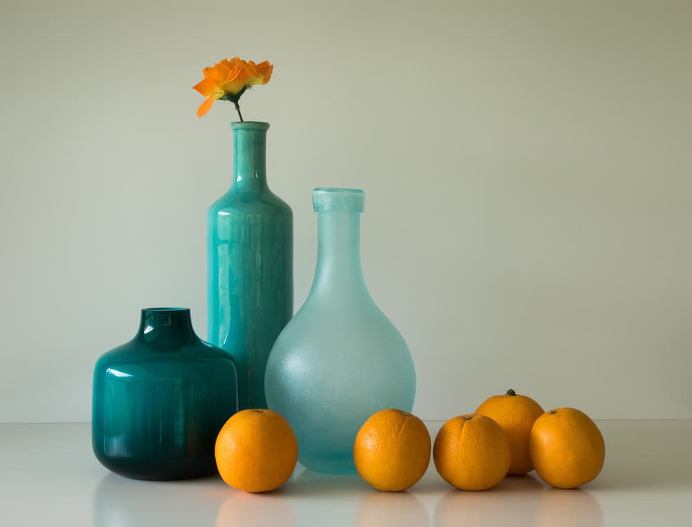 Fresh Oranges and Vases by Jacqueline Hammer — canvas wall art
