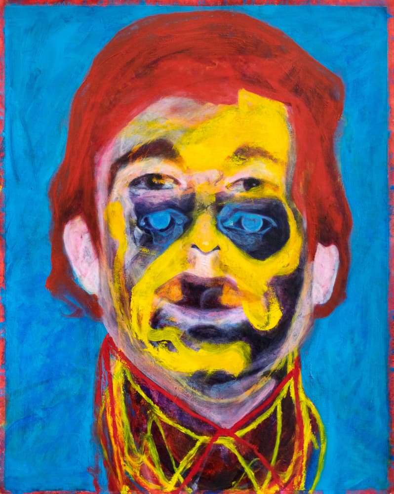Colorful Abstract Portrait by Joshua Hoskins — canvas wall art