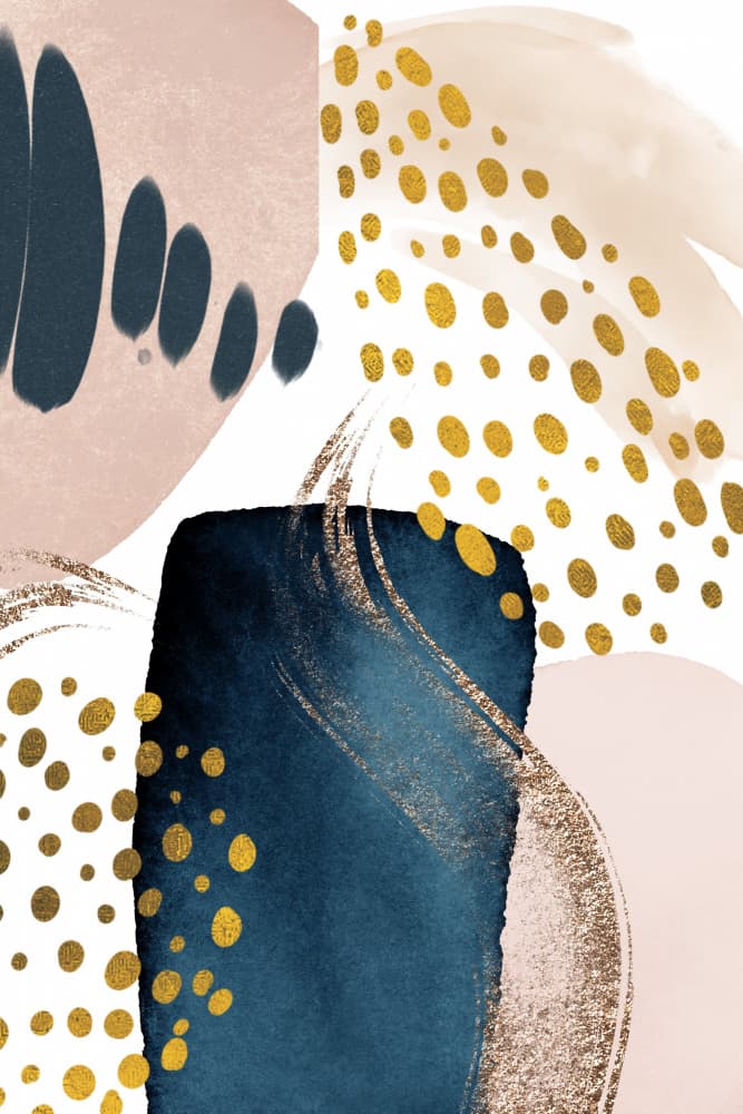 Modern Abstract Gold Shimmer by Sally Ann Moss — canvas wall art