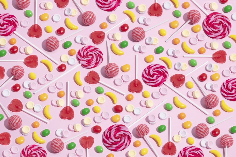 Sweet Candy Pattern by Julia Ramiro — canvas wall art