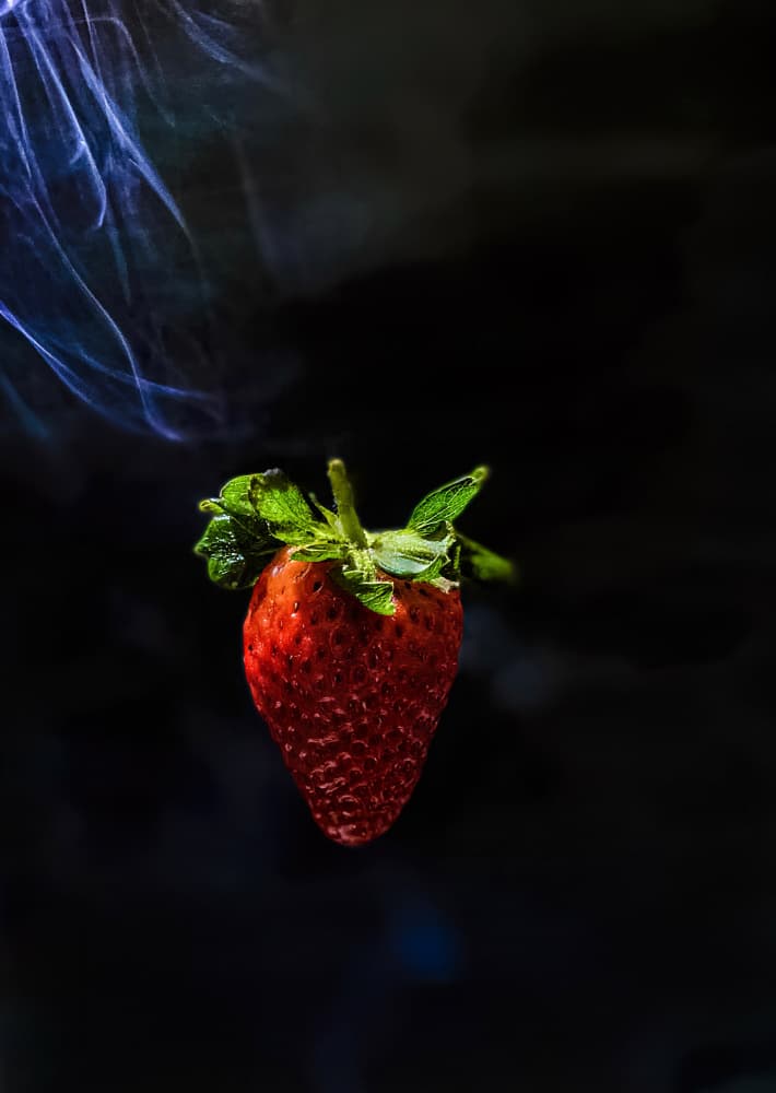 Vivid Strawberry Smoke by Afranio Raposo — canvas wall art