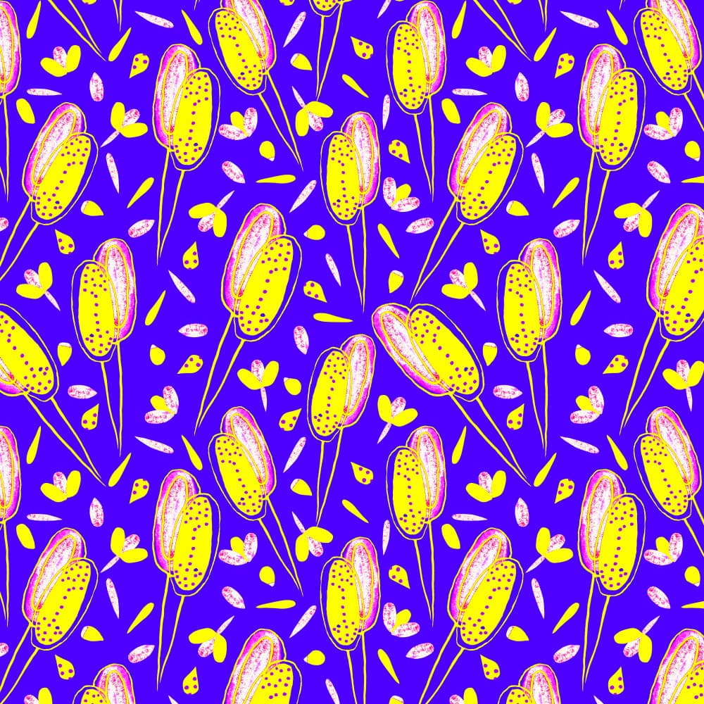 Vibrant Floral Pattern by Michele Channell — canvas wall art
