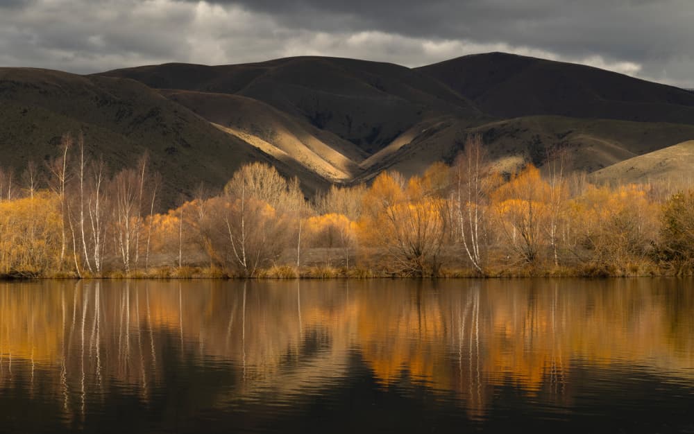Reflections and dark skies by Emanuel Papamanolis — canvas wall art