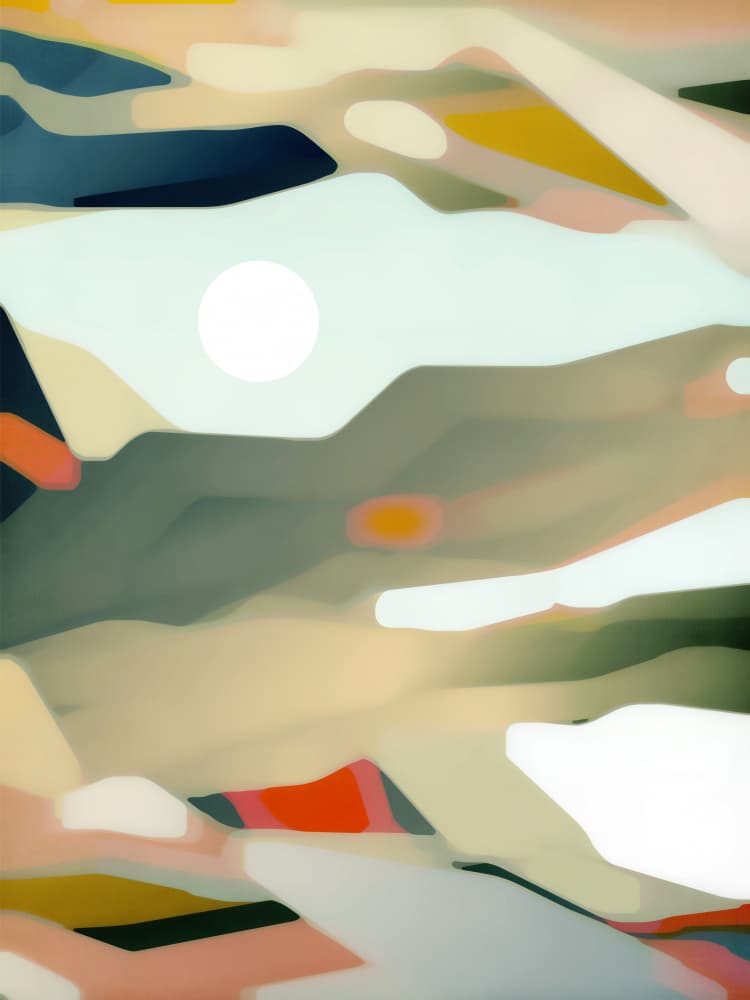 Abstract Sun Landscape by Angelo Cerantola — canvas wall art