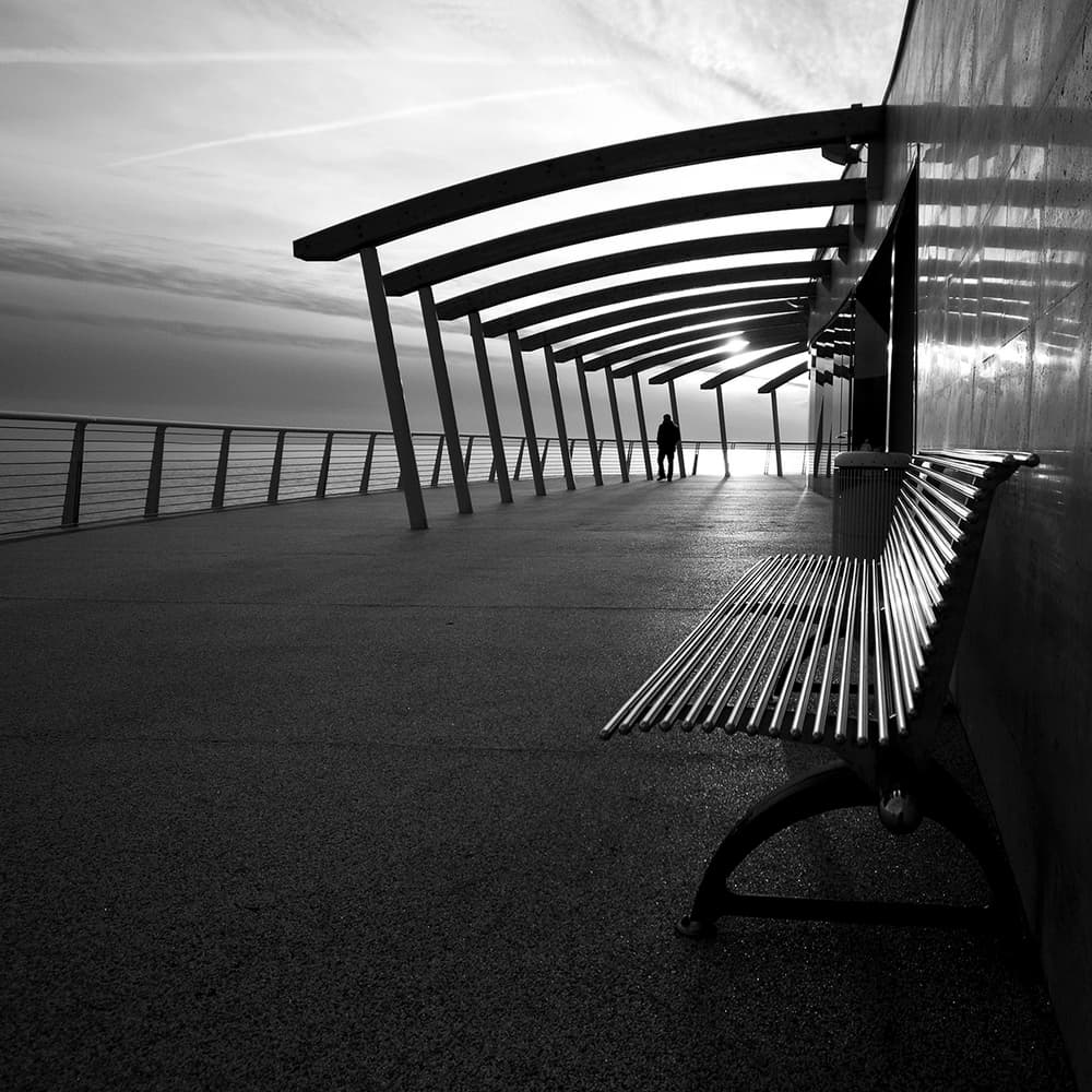 Solitary Pier Walk by Massimo Della Latta — canvas wall art