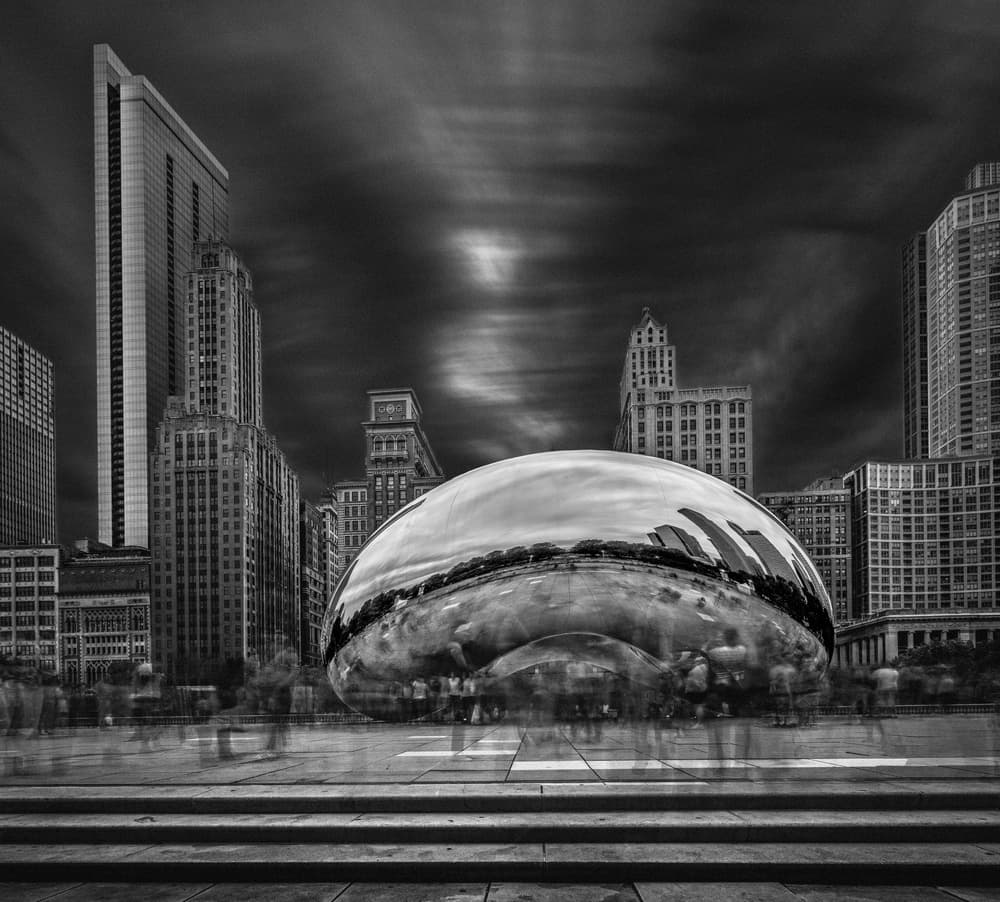 Chicago Cloud Gate Reflections by Shelley Quarless — canvas wall art